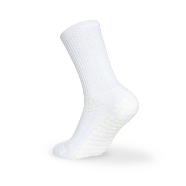 Grip Socks - Mid Calf Length - White/White (White Out)